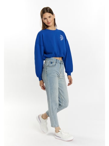 myMo Sweatshirt Cropped in Royalblau