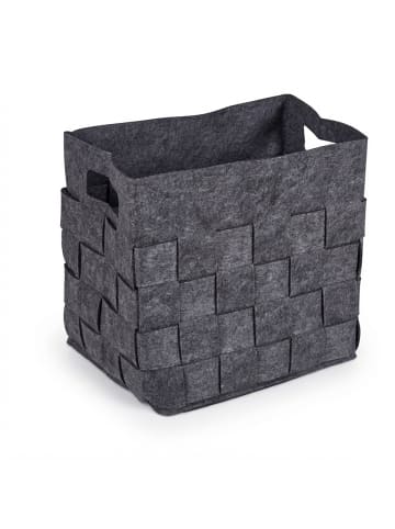 relaxdays 2 x Aufbewahrungskorb in Grau - (B)30 x (H)30 x (T)24 cm