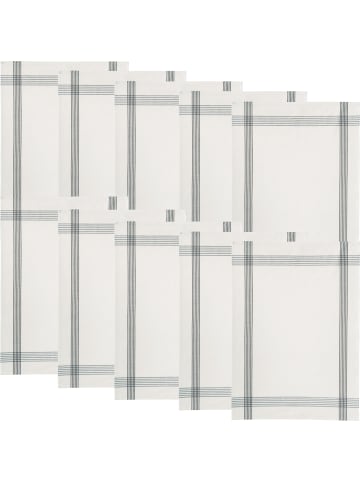 Erwin Müller Jacquard, Halbleinen, Leinen / Halbleinen Geschirrtuch 10er-Pack in grau