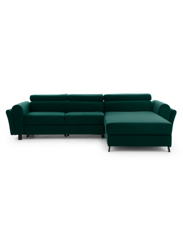 MF Design Mariam Recamiere Rechts in Flaschengrün -  (L) 200 x (B) 288 x (H) 92 cm