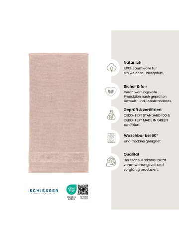 Schiesser 4er-Set: Handtücher Turin in Hellrosa