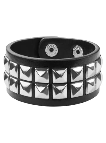 tectake Accessoires-Set  Leder Handschuhe und zwei Armbänder Stylischer Rockstar-Look: H