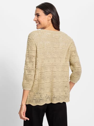 WITT WEIDEN Ajour-Strickjacke in sand