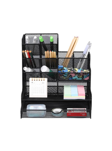 Wisam® Büro Organizer Metall Schwarz Schreibtisch Ordnung