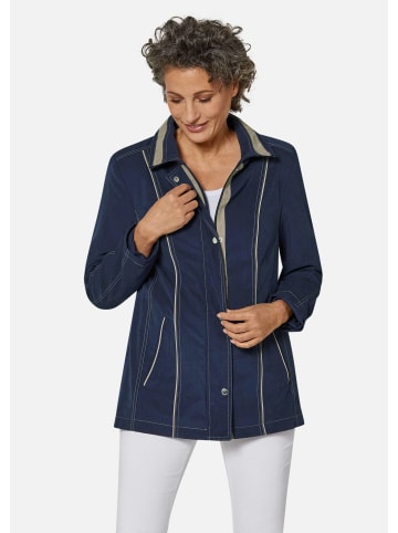 GOLDNER Atmungsaktive Lerana-Jacke in besonders weicher Qualität in marine / taupe