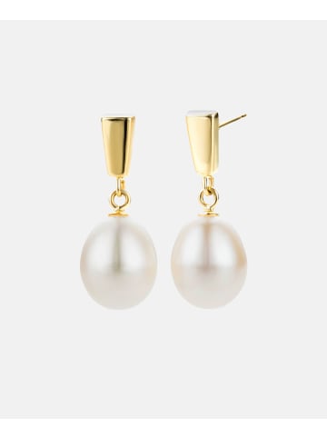 Diamant L'éternel Ohrringe aus 585 Gelbgold mit Perle
