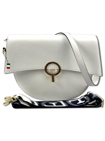 Florence Florence Umhängetasche, Citytasche Leder weiß ca. 30cm