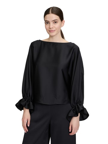 Vera Mont Satin-Bluse mit Fledermausärmeln in Schwarz