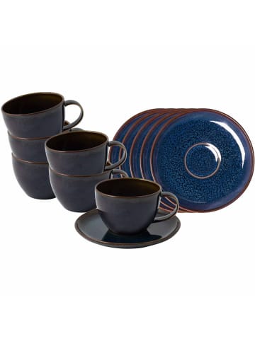 like. by Villeroy & Boch 12er Set Kaffeetassen mit Untertassen Crafted 170 ml in Denim