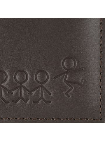 oxmox Leather Geldbörse RFID Schutz Leder 11 cm in braun-jumping-jack