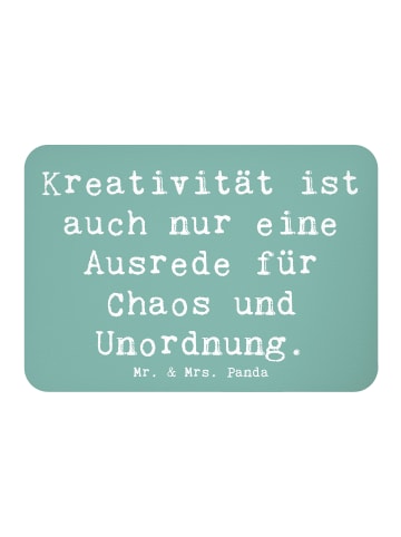 Mr. & Mrs. Panda magnet Spruch Kreativität und Chaos mit Spruch in Meeresbrise