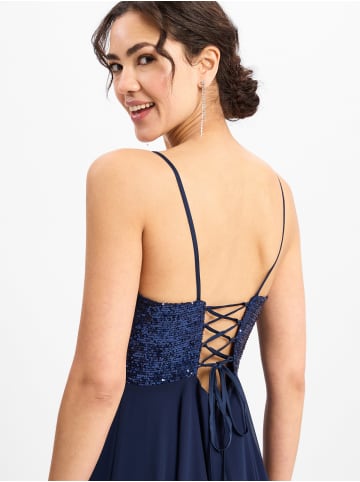 SWING Abendkleid in marine - 0001