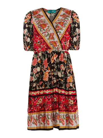 TOOCHE Kleid "Schwarz/Rot Flower" in Bunt