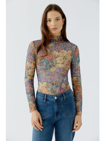 Oui Langarmshirt in lilac yellow