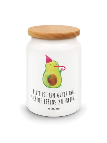 Mr. & Mrs. Panda Vorratsdose Avocado Feier mit Spruch in Weiß