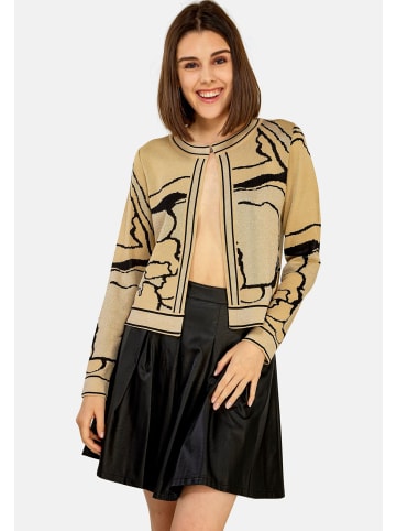 TOOCHE Jacke & Mantel "Cardigan Muster" in beige