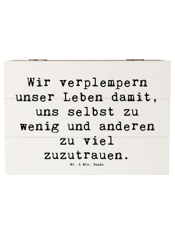Mr. & Mrs. Panda Erinnerungsbox Spruch Leichtigkeit und Vertraue... in Weiß