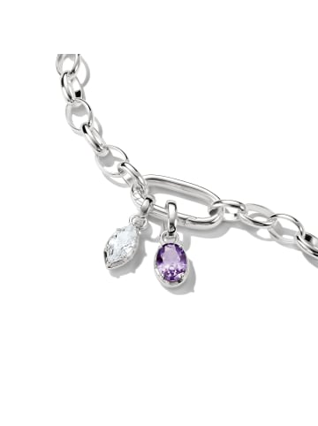 Thomas Sabo Charm-Anhänger Geburtsstein April Connect in silber, weiß