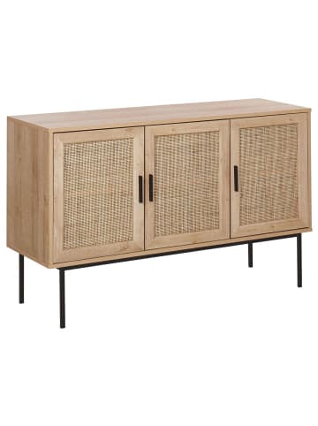 Beliani Sideboard PASCO in Braun/Schwarz - (W) 120 x (H) 76 x (L) 40 cm