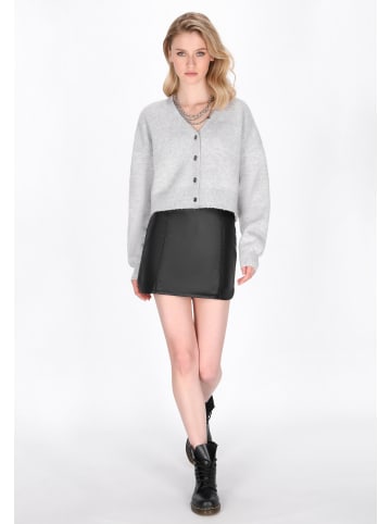 myMo ROCKS Women Cardigan in light grey melange