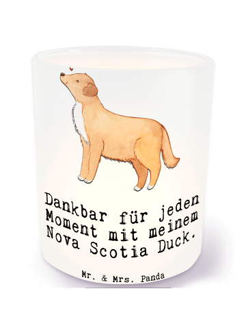 Mr. & Mrs. Panda Kerzenhalter Nova Scotia Duck Moment mit Spruch in Transparent