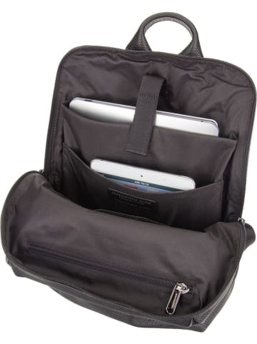 Mandarina Duck Rucksack / Backpack Mellow Leather Squared Backpack FZT38 in Nero