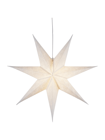 STAR Trading Papierstern Decorus 63 cm Weiß – Weihnachtsstern für Fenster & Wand