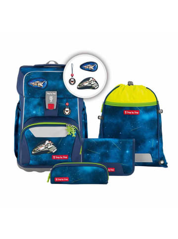 Step by Step Giant Schulrucksack-Set Starship Galactus in blau