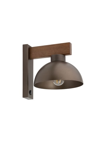 Licht-Erlebnisse Wandlampe (B)18 x (H)20 cm in Walnuss Braun
