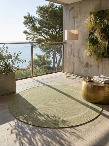 KADIMA DESIGN Teppich Outdoor Waschbar Einfarbig ALSTER Strapazierfähig OEKO-TEX in Grün