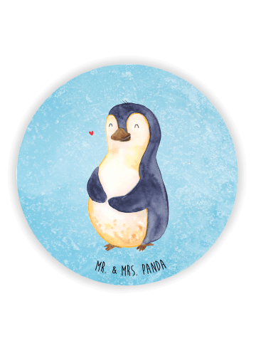 Mr. & Mrs. Panda Kühlschrankmagnet Pinguin Diät ohne Spruch in Eisblau