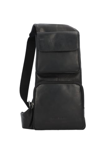Greenburry Pure Black Umhängetasche Leder 16 cm in black