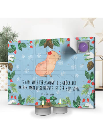 Mr. & Mrs. Panda Duftkerzen Adventskalender Capybara Blume mit S... in Eisblau