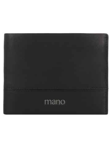 mano Don Romeo Geldbörse RFID Leder 13 cm schwarz