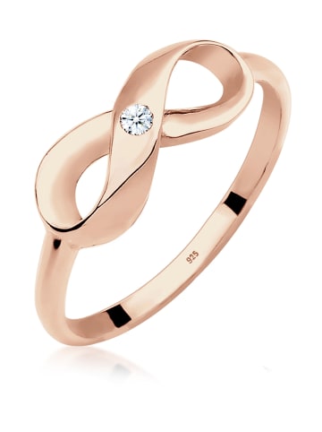 Elli DIAMONDS  Ring 925 Sterling Silber Infinity, Verlobungsring in Rosegold