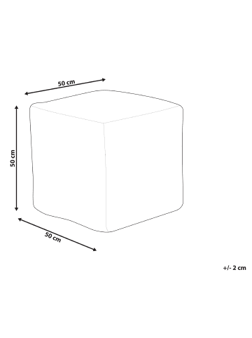 Beliani Pouf SANAWAN in Braun - (W) 50 x (H) 50 x (L) 50 cm