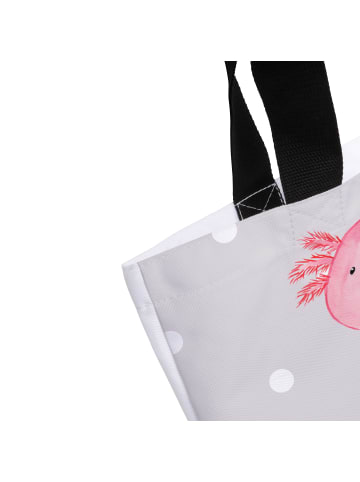 Mr. & Mrs. Panda Tote Bag Axolotl Niedlich ohne Spruch in Grau Pastell