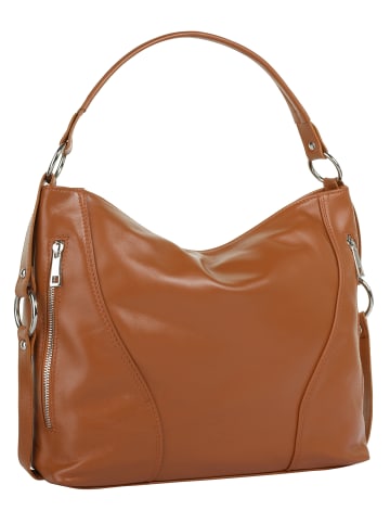 Samantha Look Handtasche echt Leder in cognac