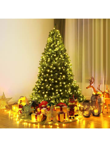 COSTWAY Künstlicher Weihnachtsbaum LED in Grün