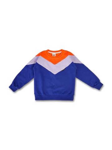 MANITOBER Cut & Sew Sweatshirt in FarbeOrange/Lilac/Blue