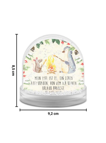 Mr. & Mrs. Panda Weihnachts Schneekugel Pinguin Lagerfeuer mit S... in Naturpapier