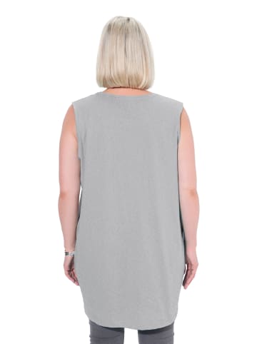 Ulla Popken Strick-Top in hellgrau mélange