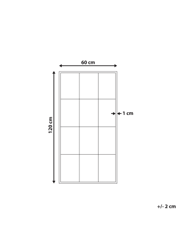 Beliani Wandspiegel CALMONT in Schwarz - (W) 60 x (H) 120 x (L) 3 cm