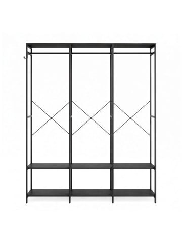 SONGMICS Kleiderschrank Blochic in Schwarz - (B)141 x (H)180 x (T)40 cm