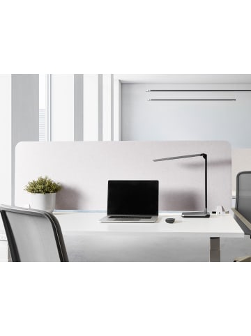 Beliani Schreibtischtrennwand SPLIT in Weiß - (W) 160 x (H) 50 x (L) 1 cm