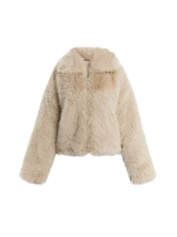 DreiMaster Vintage Damen Jacke Aus Webpelz in Cremebeige