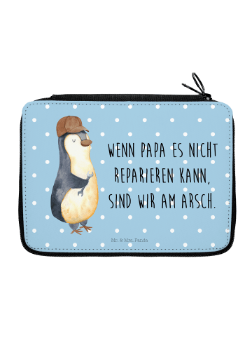 Mr. & Mrs. Panda Federtasche Wenn Papa es nicht reparieren kann,... in Blau Pastell