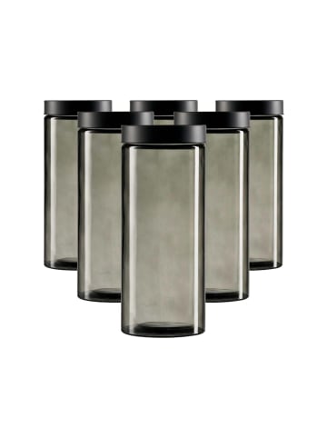 Ritzenhoff & Breker 6er Set Vorratsgläser Lumos 1,7 l in grau