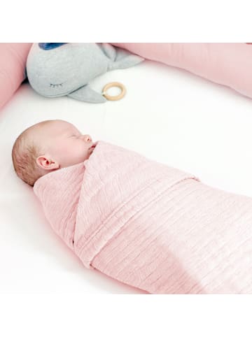 nordic coast company  Babydecke 4 in 1 Rosa in 80 x 80 cm