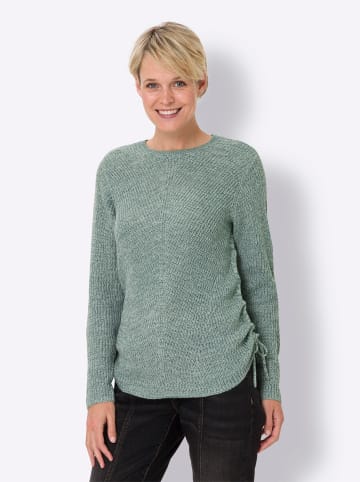 Sieh an! Pullover in jade-ecru-meliert